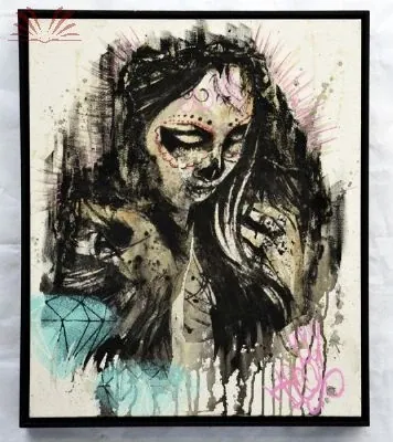 Pintura de figura feminina atribuída a Tico Canato no Catálogo das Artes